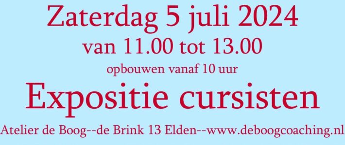 Expositie cursisten 5 juli 2025 Expositie cursisten 5 juli 2025